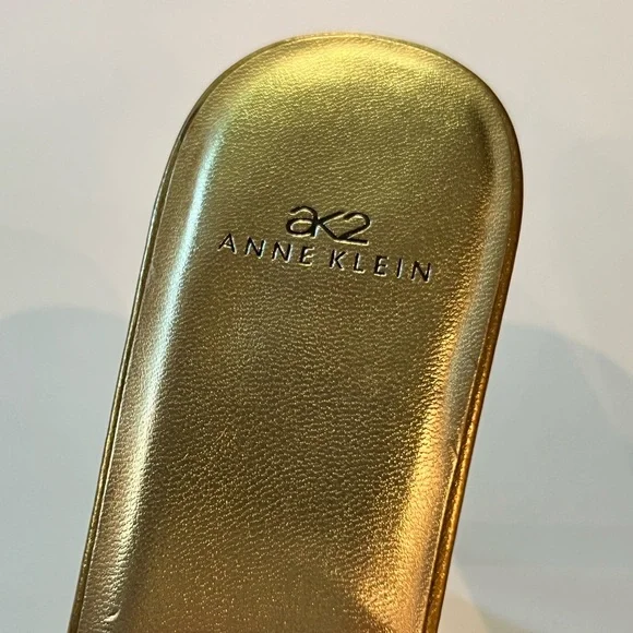 Anne Klein AK2 Gold Heel Sandals Size 10 - Picture 2 of 10